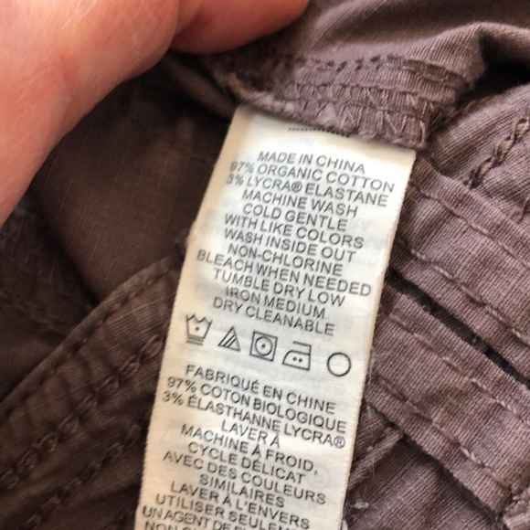 Prana Capris Pants, organic cotton, maroon brown - Picture 9 of 12